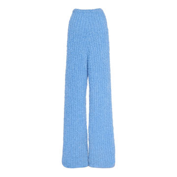 Rib-Knit Wide-Leg Pants