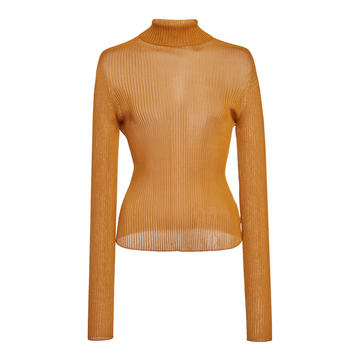 Ribbed Knit Turtleneck Top