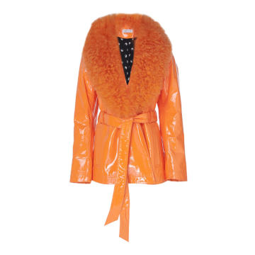 Ritual Gloss Fur-Trimmed Leather Jacket