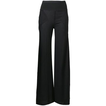 high rise palazzo trousers