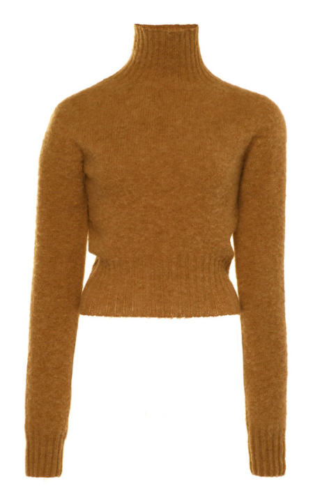 Cropped Seamless Wool Turtleneck展示图