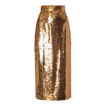 Sequined Pencil Midi Skirt