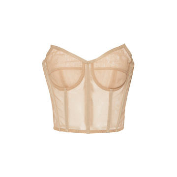 Sheer Strapless Bustier Tulle Top