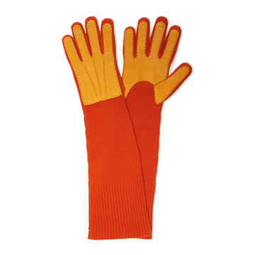 Long Rib-Knit Gloves