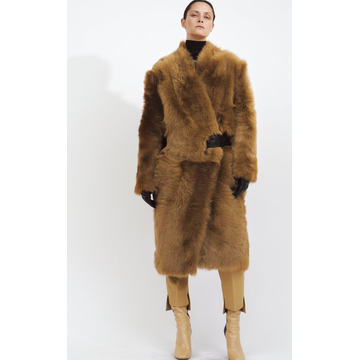 Oversized Fur Wrap Coat