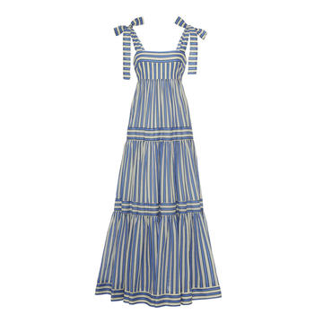 Verity Striped Cotton-Voile Maxi Dress