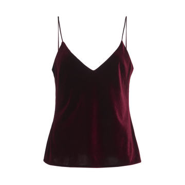 Velvet V Neck Crop Camisole