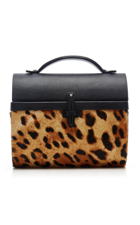 Gigi Leopard Print Leather Bag展示图
