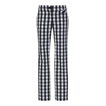 Gingham Cigarette Wool Trousers
