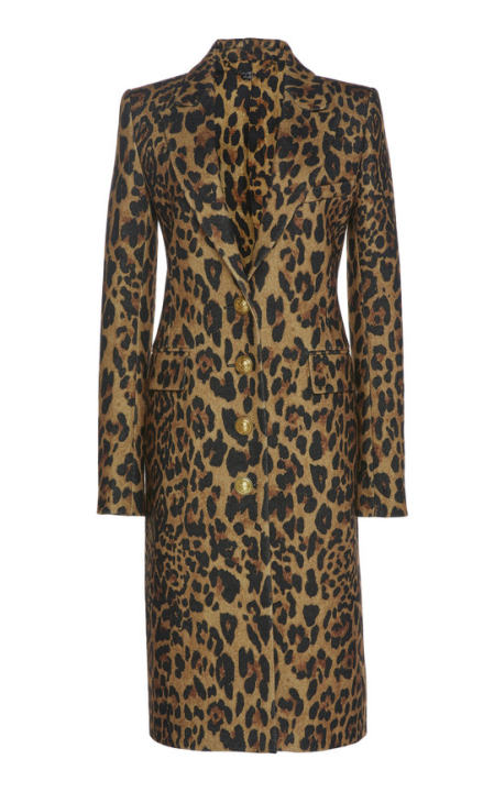 Wool Tailored Leopard Coat展示图