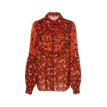 Collared Begonia-Blend Blouse