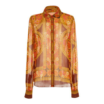 Rose Medallion Border Blouse