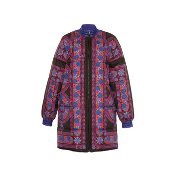 Rose Medallion-Border Down Coat