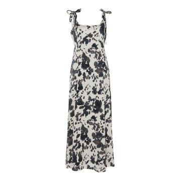 Cowhide-Print Slip Dress