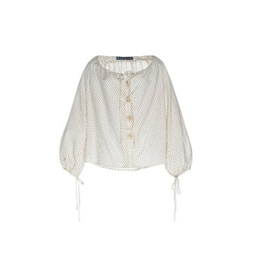 Peasant-Style Button-Down Blouse