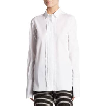 Long Sleeve Collared Cotton Shirt