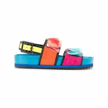 Jean colour-block sandals