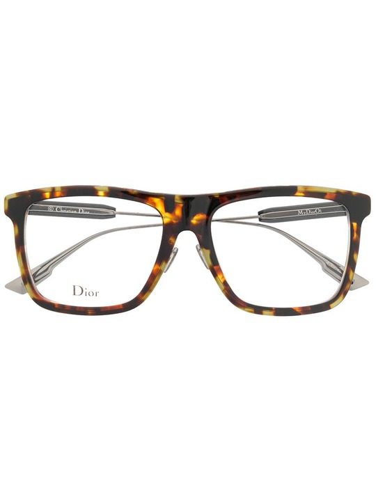 tortoiseshell square frame glasses展示图