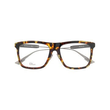 tortoiseshell square frame glasses