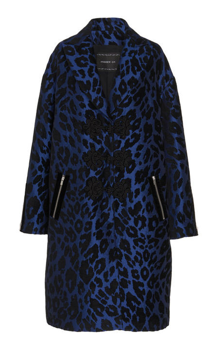 Leopard Satin Jacquard Coat展示图