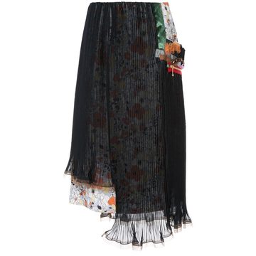 double layer pleated skirt