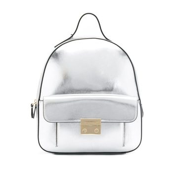 small metallic backpack