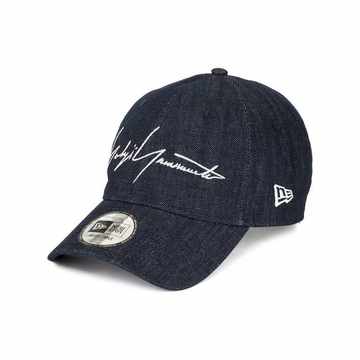 embroidered signature denim cap