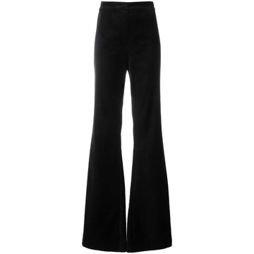 velvet wide leg trousers