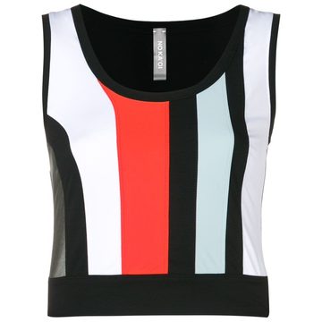 cropped colour block tank top