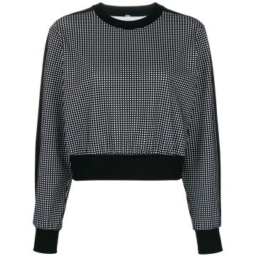 polka dot cropped sweatshirt