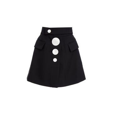 Lynne Asymmetrical Cady Mini Skirt