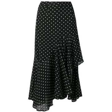 polka dot asymmetric skirt