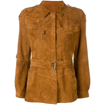 belted shirt jacket