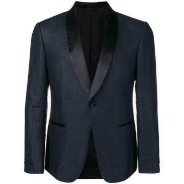 contrast lapel blazer