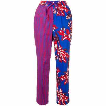 printed tapered trousers