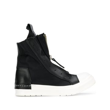 zipped hi-top sneakers