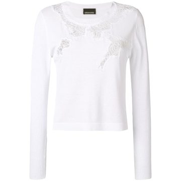 lace-detail sweater
