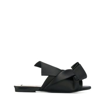 folded slip-on sandals