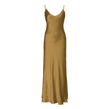 Mossy Silk Slip Dress