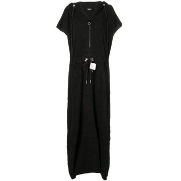 zipped hooded dress