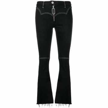 slim-fit flared jeans