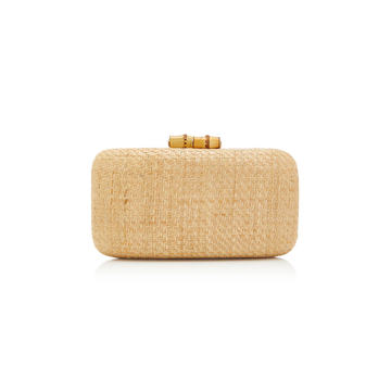 James Woven Raffia Clutch