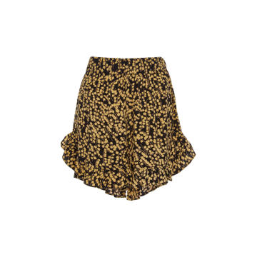 Goldstone High-Waisted Printed Crepe Shorts