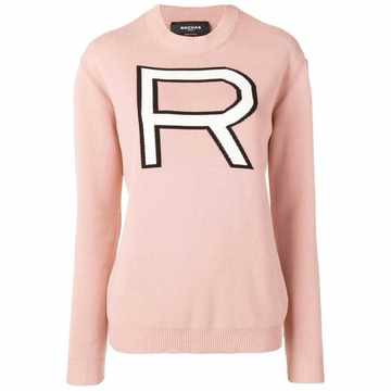 knitted logo jumper