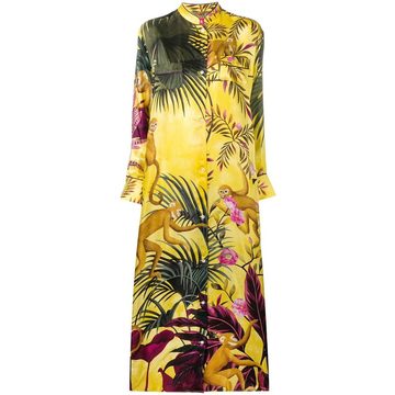 botanical shirt dress