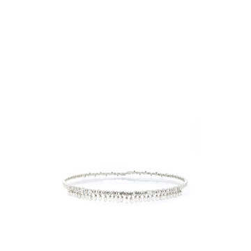 18K White Gold Diamond Baguette Choker