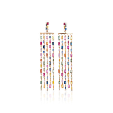 Rainbow Firework Chandeliers Earrings