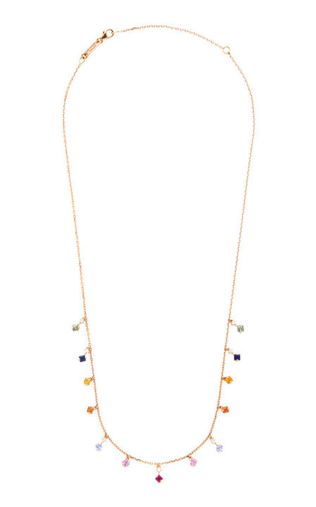 18K Yellow Gold And Multi-Stone Necklace展示图