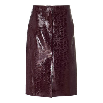 Croc Embossed Patent Trouser Skirt