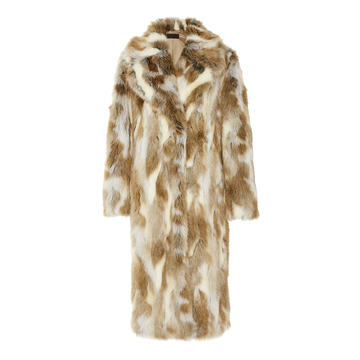 Simon Oversized Multi-Colored Faux Fur Coat